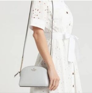 kate spade Light Gray Leather Crossbody Bag Nwr